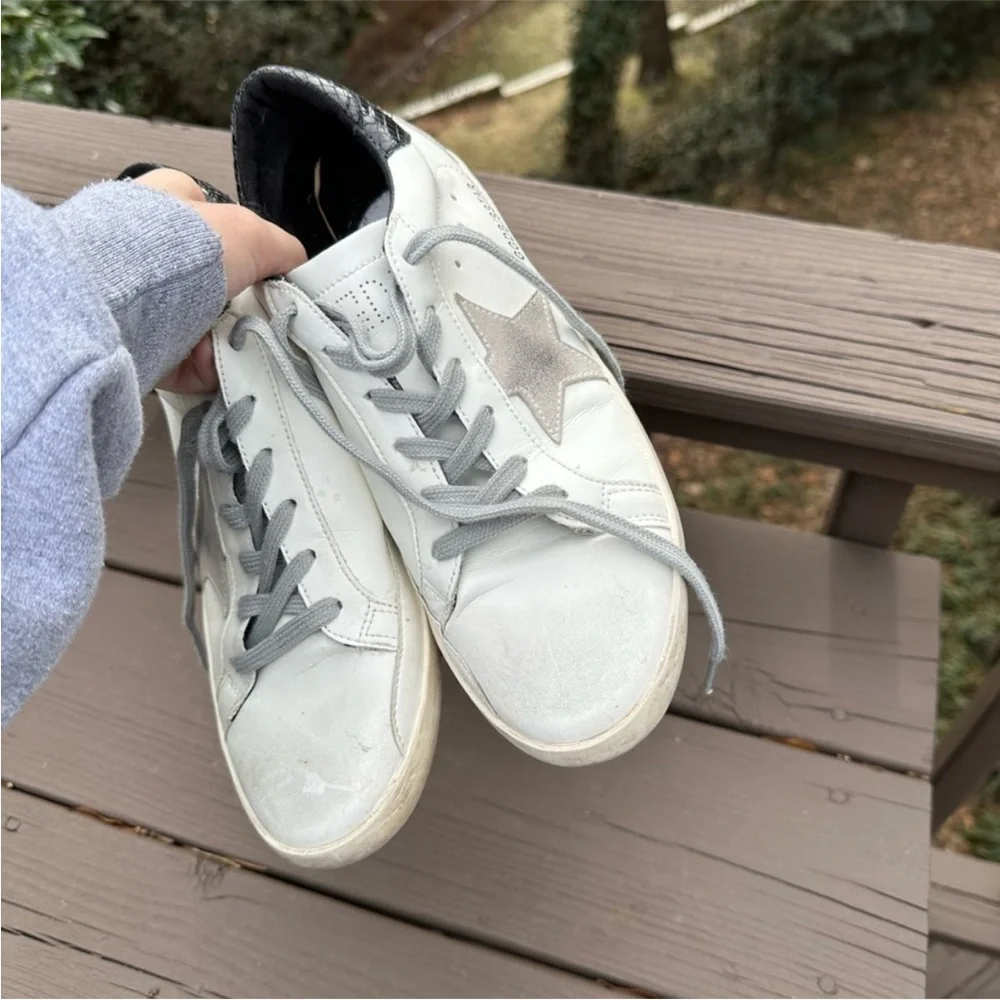 GG Star Sneakers Distressed Black and White 41-42